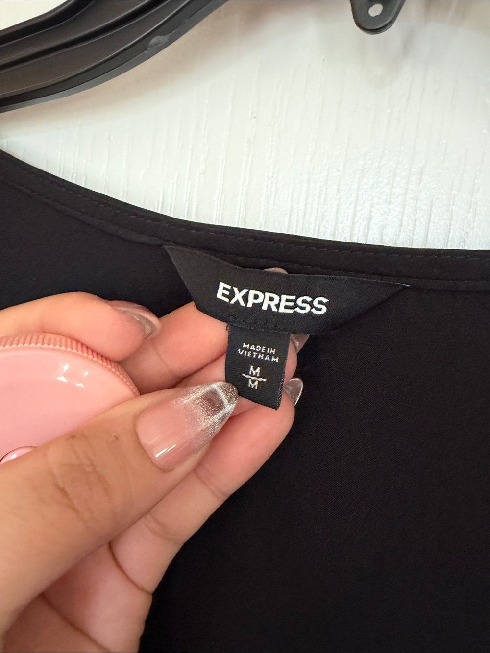Express Black Mini Wrap-style Ruffle Dress - Picture 2 of 3